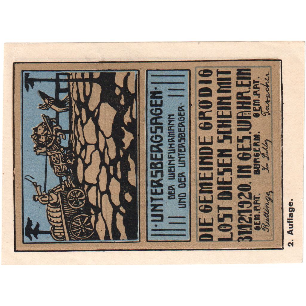 Autriche, Grödig, 60 Heller, personnage, 1920, 1920-12-31, SPL, Mehl:FS 290c