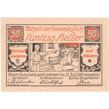 Austria, LOICH, 50 Heller, Blason, 1920, 1920-07-31, UNC(63), Mehl:FS 562.01