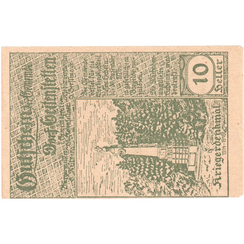 Oostenrijk, Seitenstetten, 10 Heller, monastère 1920-12-31, SUP, Mehl:FS 989b