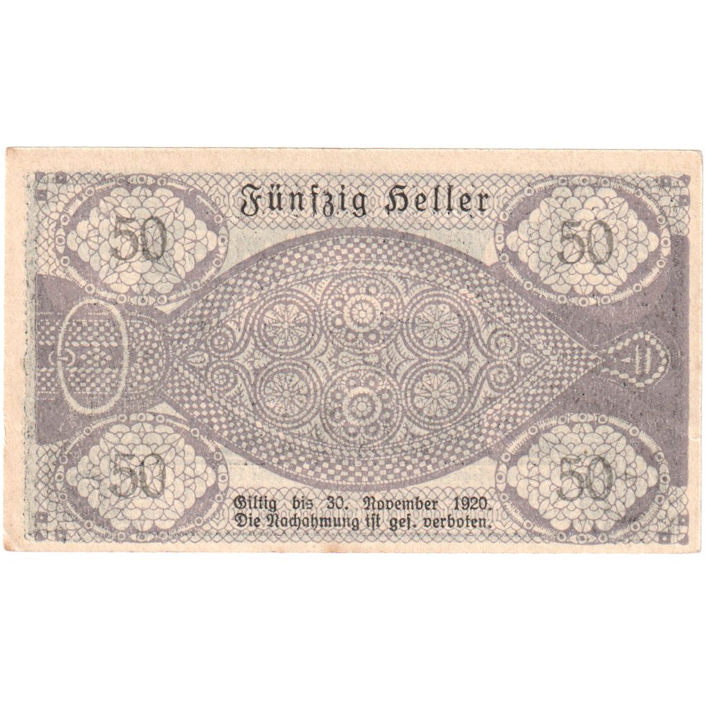 Oostenrijk, Battighem, 50 Heller, château, 1920, 1920-11-30, SPL, Mehl:FS 938