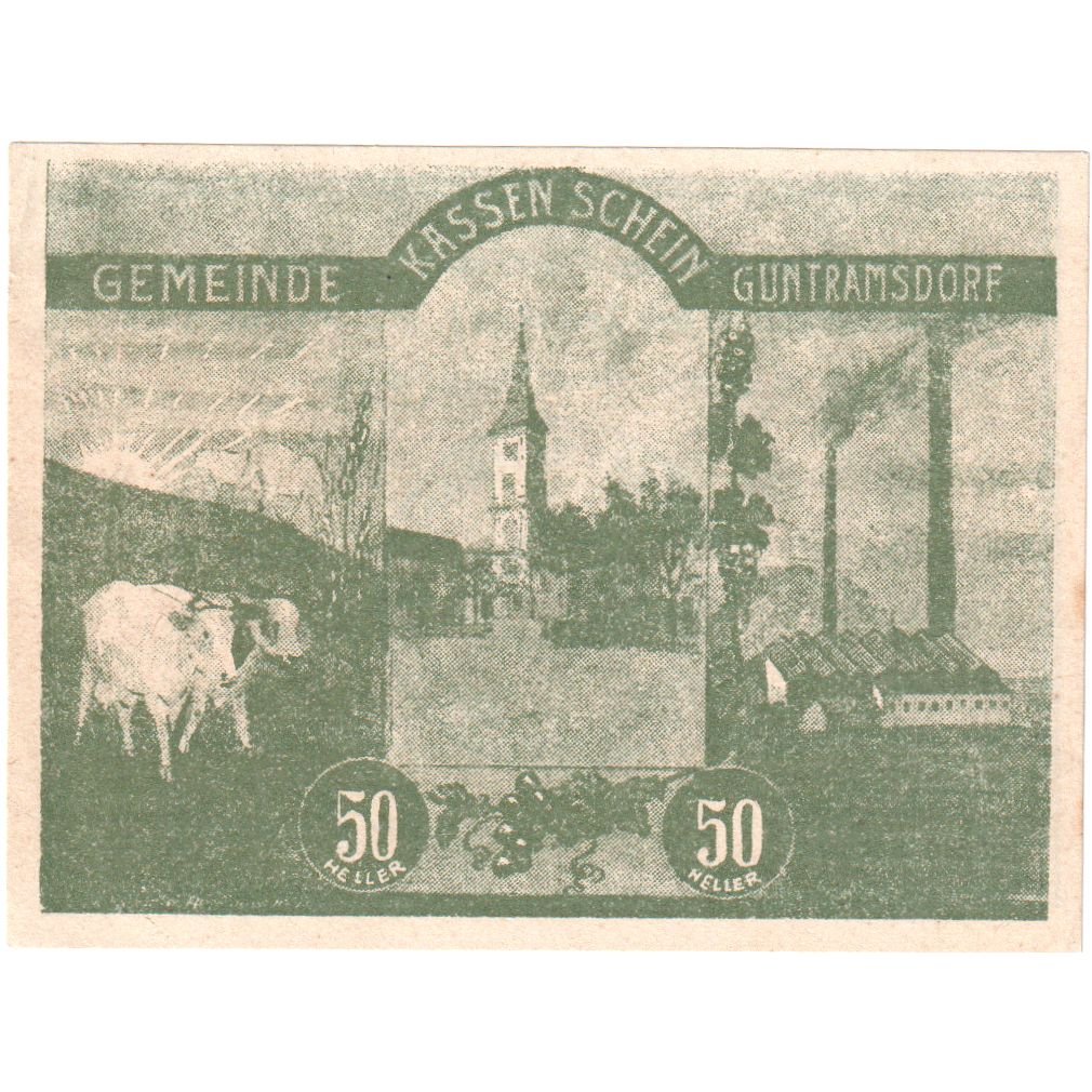 Autriche, Guntramsdorf, 50 Heller, Blason, 1920, 1920-08-31, SPL, Mehl:FS 310a