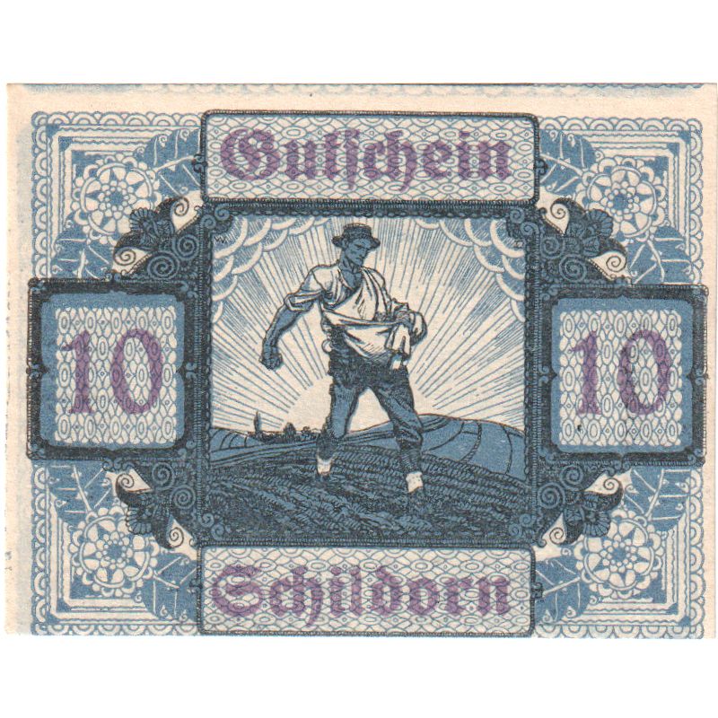 Oostenrijk, Schildorn, 10 Heller, champs, 1920, 1920-12-31, SPL, Mehl:FS 959a