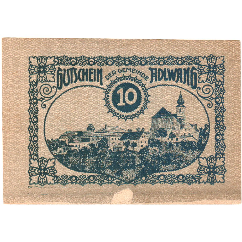 Autriche, Adlwang, 10 Heller, village, 1920, 1920-12-31, SPL, Mehl:FS 5a