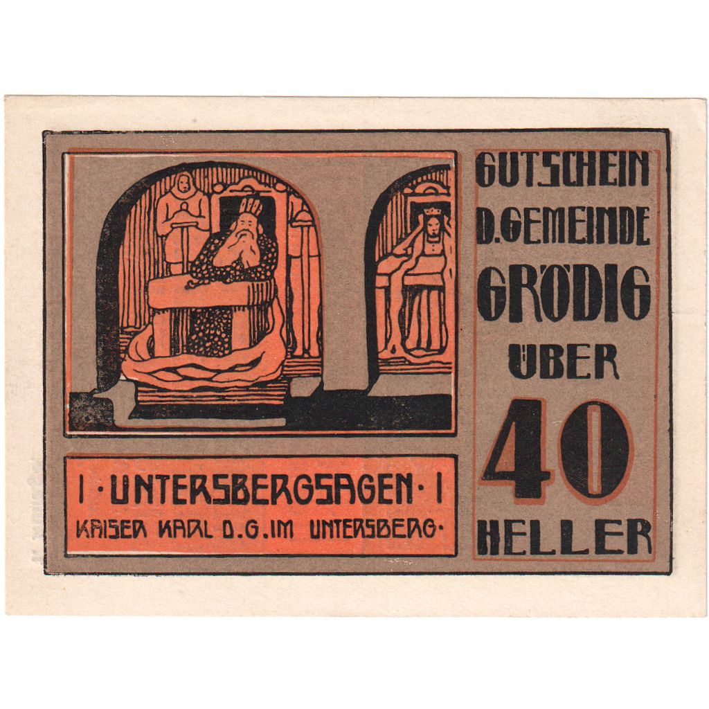 Oostenrijk, Grödig, 40 Heller, roi, 1920, 1920-12-31, SPL, Mehl:FS 290a