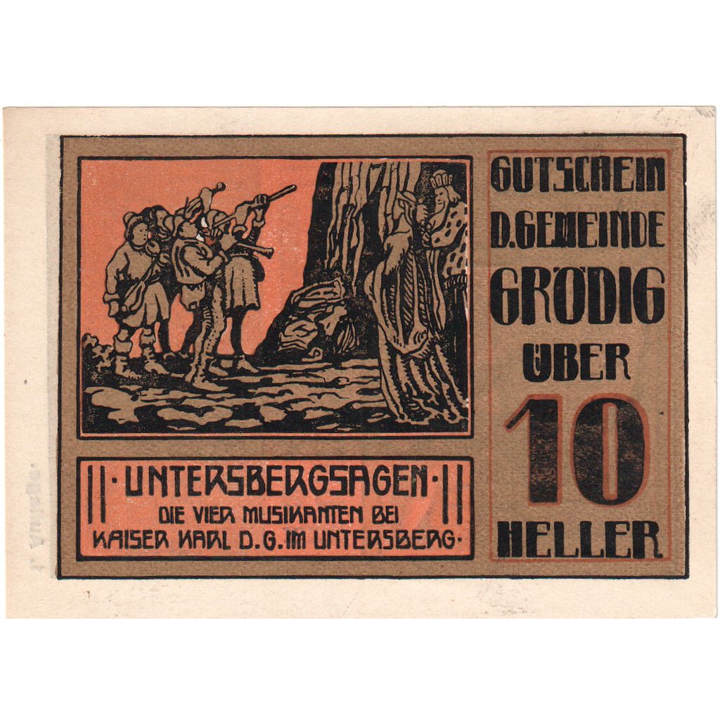 Oostenrijk, Grödig, 10 Heller, soldat, 1920, 1920-12-31, SPL, Mehl:FS 290a