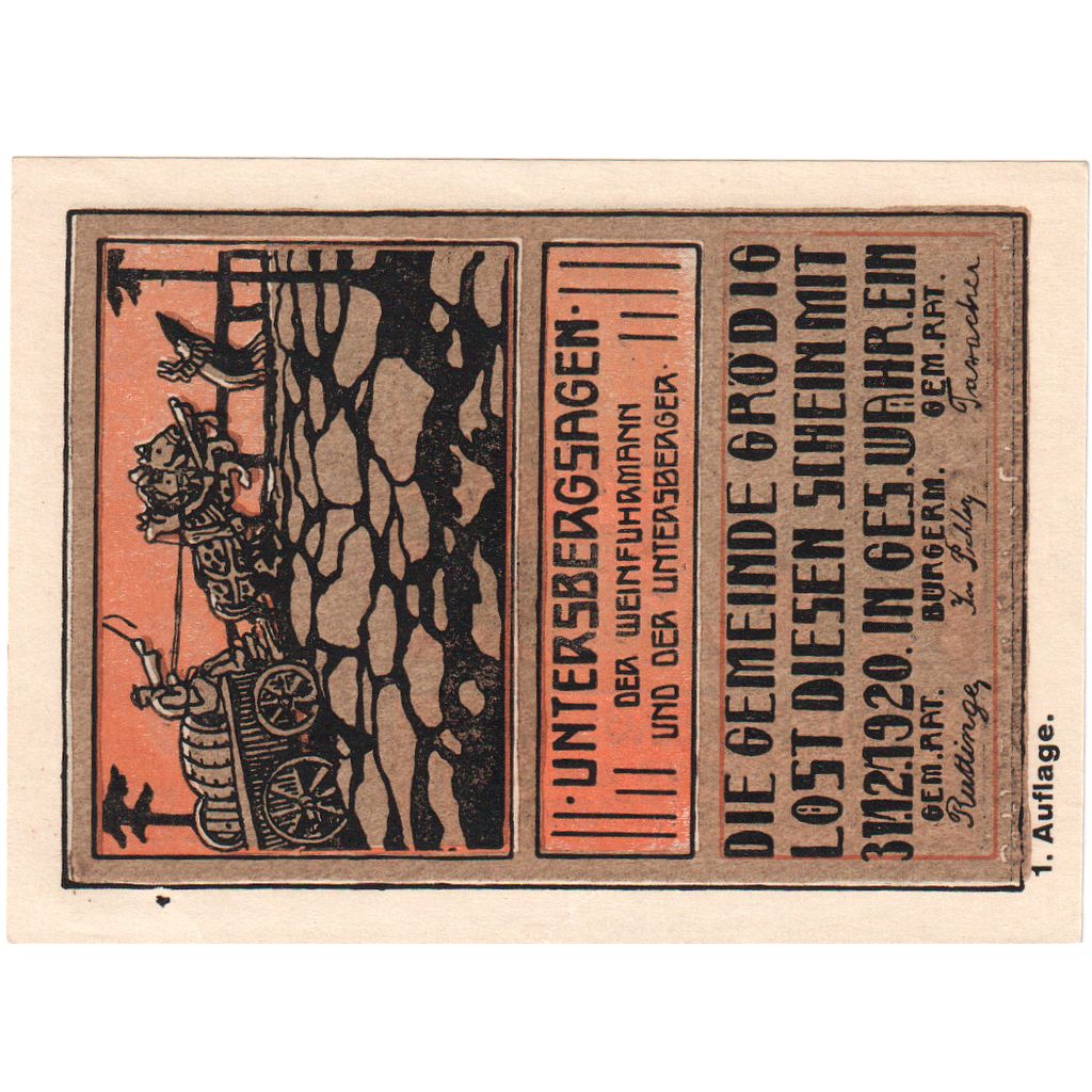 Oostenrijk, Grödig, 60 Heller, armée, 1920, 1920-12-31, SPL, Mehl:FS 290a