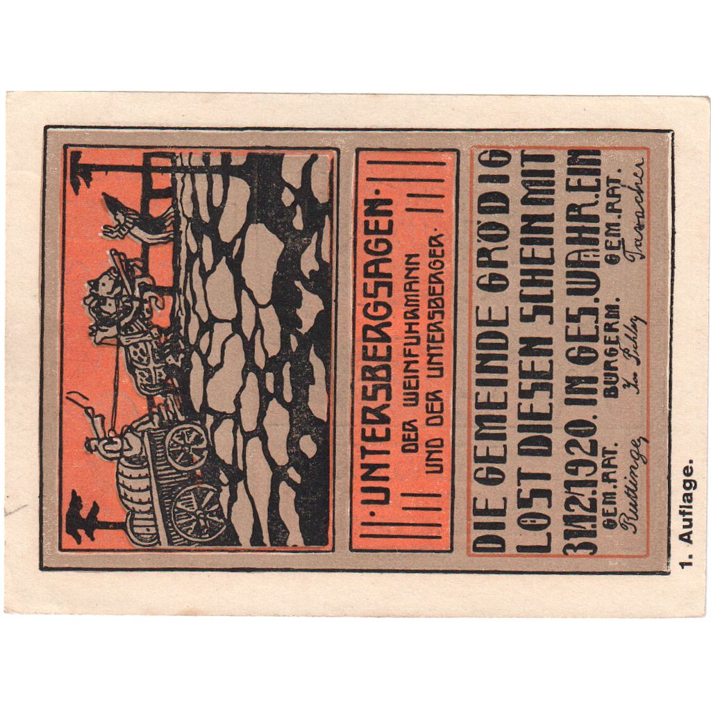 Autriche, Grödig, 60 Heller, personnage, 1920, 1920-12-31, SUP+, Mehl:FS 290a