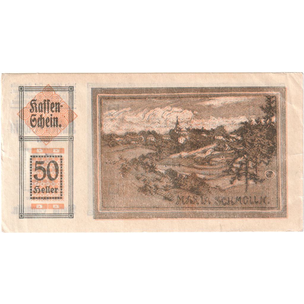 Austria, Schmolln, 50 Heller, village, 1920-08-31, AU(55-58), Mehl:FS 587IIa