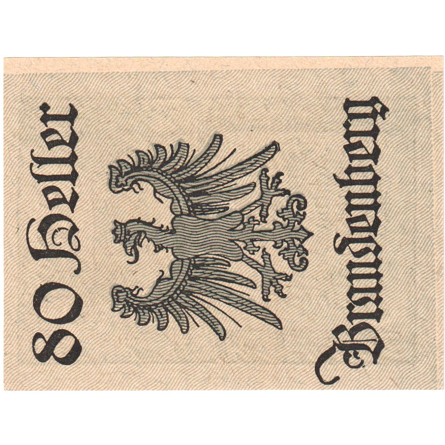 Oostenrijk, Brandenberg, 80 Heller, cerf, 1920, 1920-12-31, SPL, Mehl:FS 99a