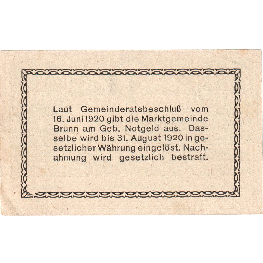 Oostenrijk, Brunn, 10 Heller, Eglise, 1920, 1920-10-31, SPL, Mehl:FS 109a