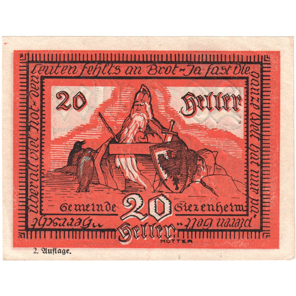 Oostenrijk, Siezenheim, 20 Heller, roi, 1920, SPL, Mehl:FS 996a