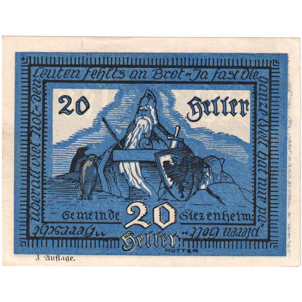 Oostenrijk, Siezenheim, 20 Heller, roi 1, 1920, SPL, Mehl:FS 996a