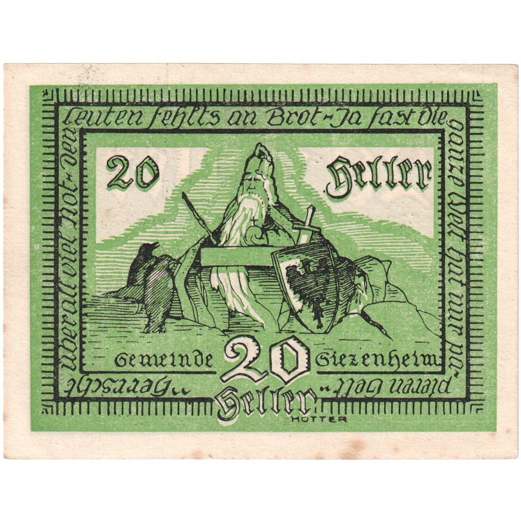 Oostenrijk, Siezenheim, 20 Heller, roi 2, 1920, SPL, Mehl:FS 996a