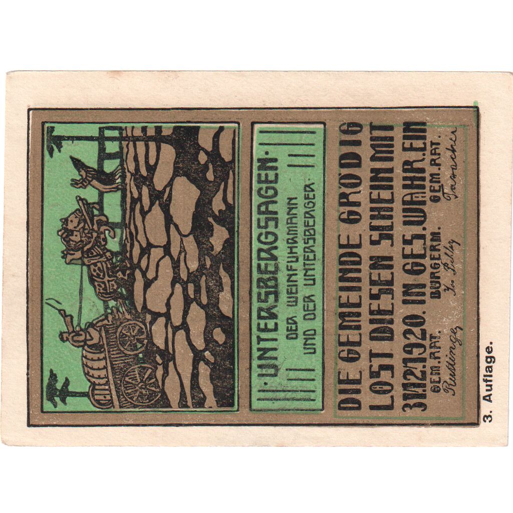 Autriche, Grödig, 60 Heller, armée, 1920, 1920-12-31, SUP, Mehl:FS 290a