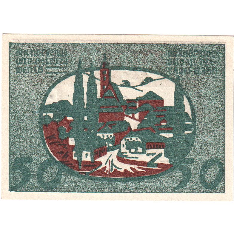 Österreich, Niederwaldkirchen, 50 Heller, village 1920-11-30, UNZ- Mehl:FS 673a