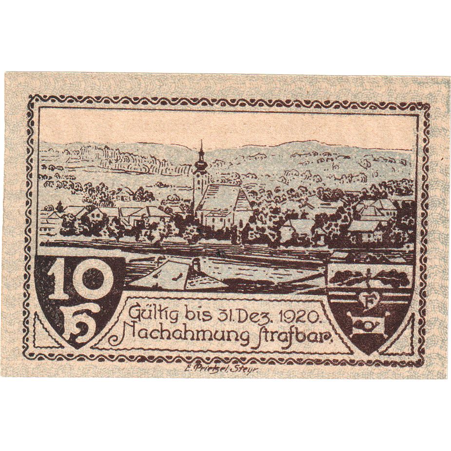 Österreich, Frankenburg, 10 Heller, Eglise 1920-12-31, UNZ-, Mehl:FS 206IIb