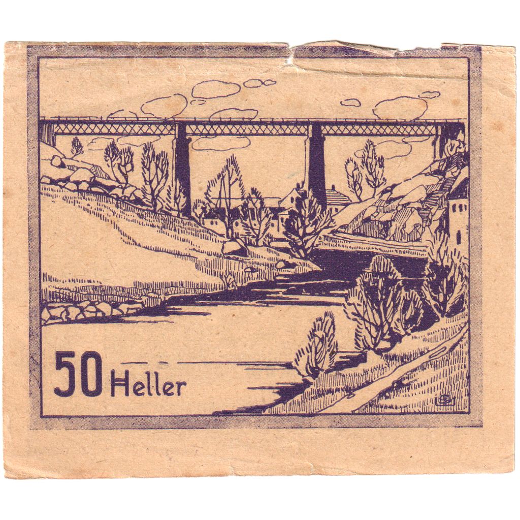 Österreich, Prägarten, 50 Heller, village 1920-12-31, UNZ-, Mehl:FS 777a