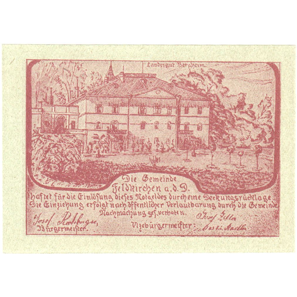 Austria, Feldkirchen, 30 Heller, paysage, 1920, SPL, Mehl:FS 197a