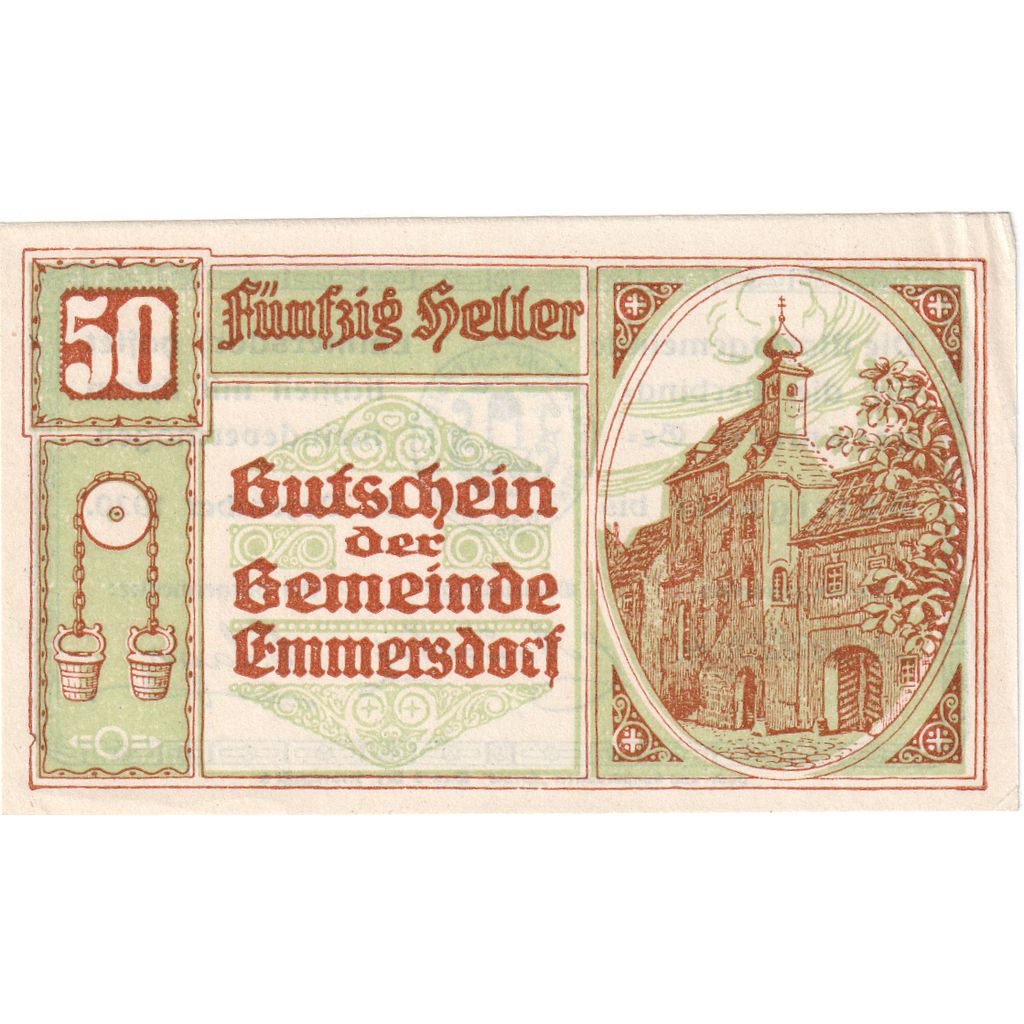 Österreich, Emmersdorf, 50 Heller, Eglise, 1920, 1920-12-31, UNZ-, Mehl:FS 171a