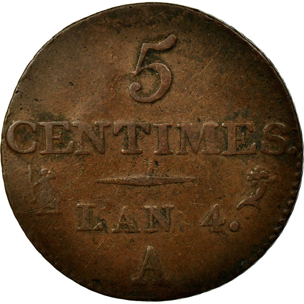 Coin, France, Dupré, 5 Centimes, 1795, Paris, EF(40-45), Bronze, KM:635.1