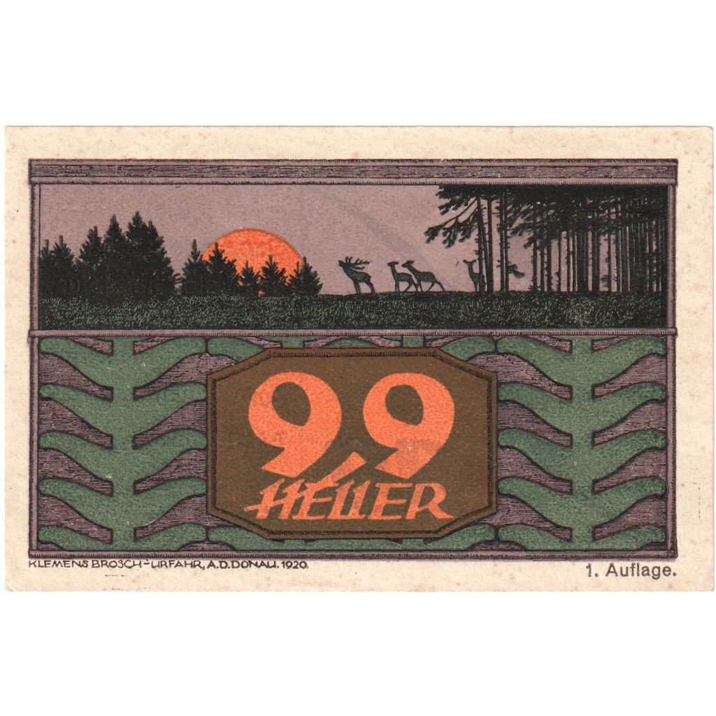 Österreich, St Johann, 99 Heller, paysage, 1921, 1921-01-21, UNZ-, Mehl:FS 893a