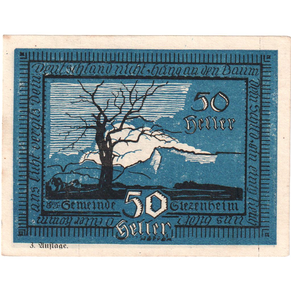 Österreich, Siezenheim, 50 Heller, arbre, 1920, UNZ-, Mehl:FS 996a