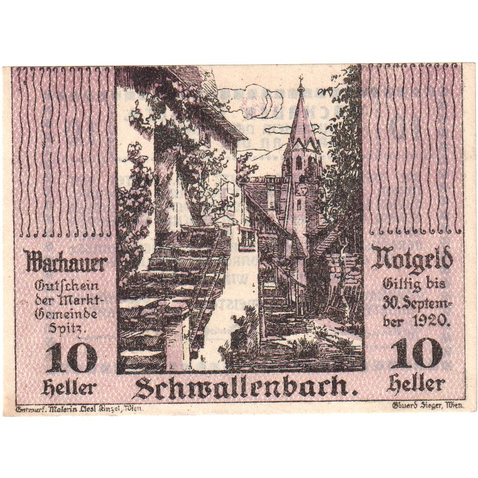 Österreich, Schwallenbach, 10 Heller, Eglise 1920-09-30, UNZ-, Mehl:FS 1122