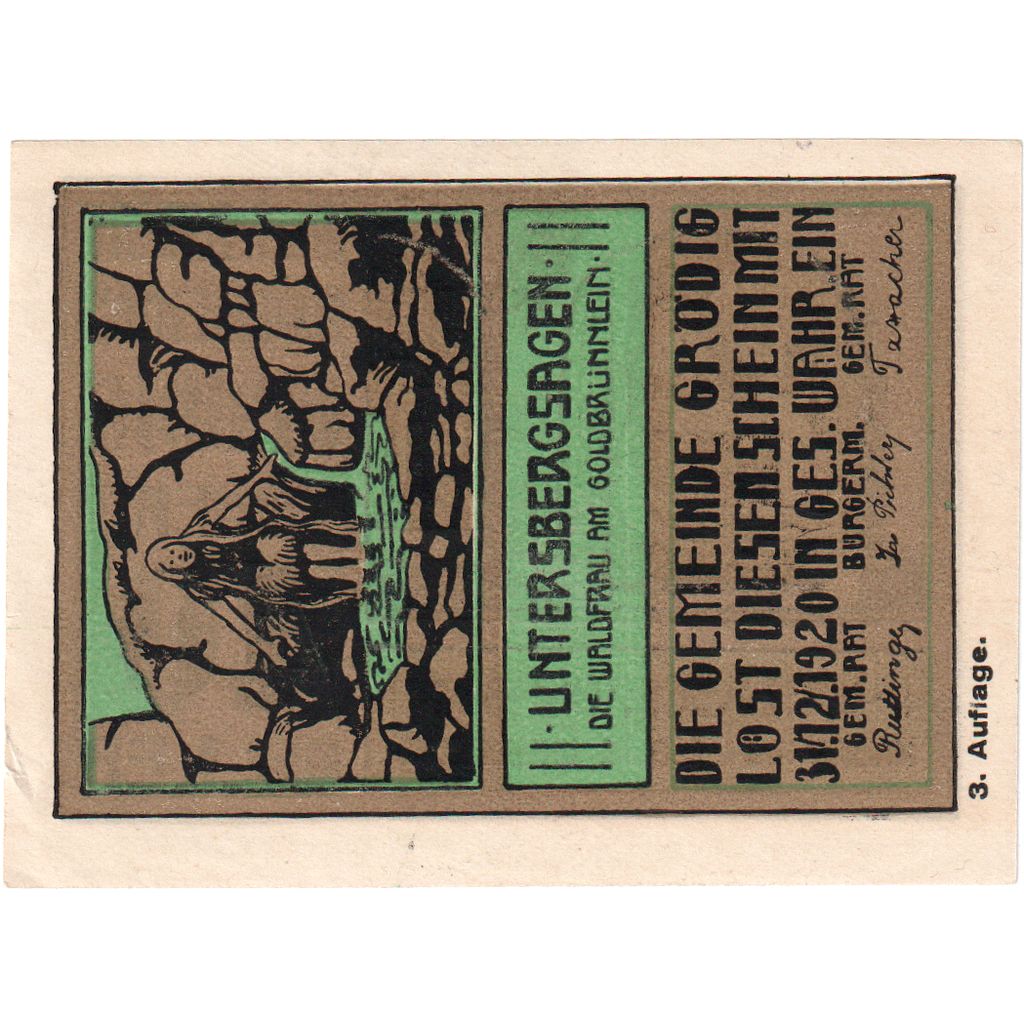 Österreich, Grödig, 40 Heller, source, 1920, 1920-12-31, VZ, Mehl:FS 290a