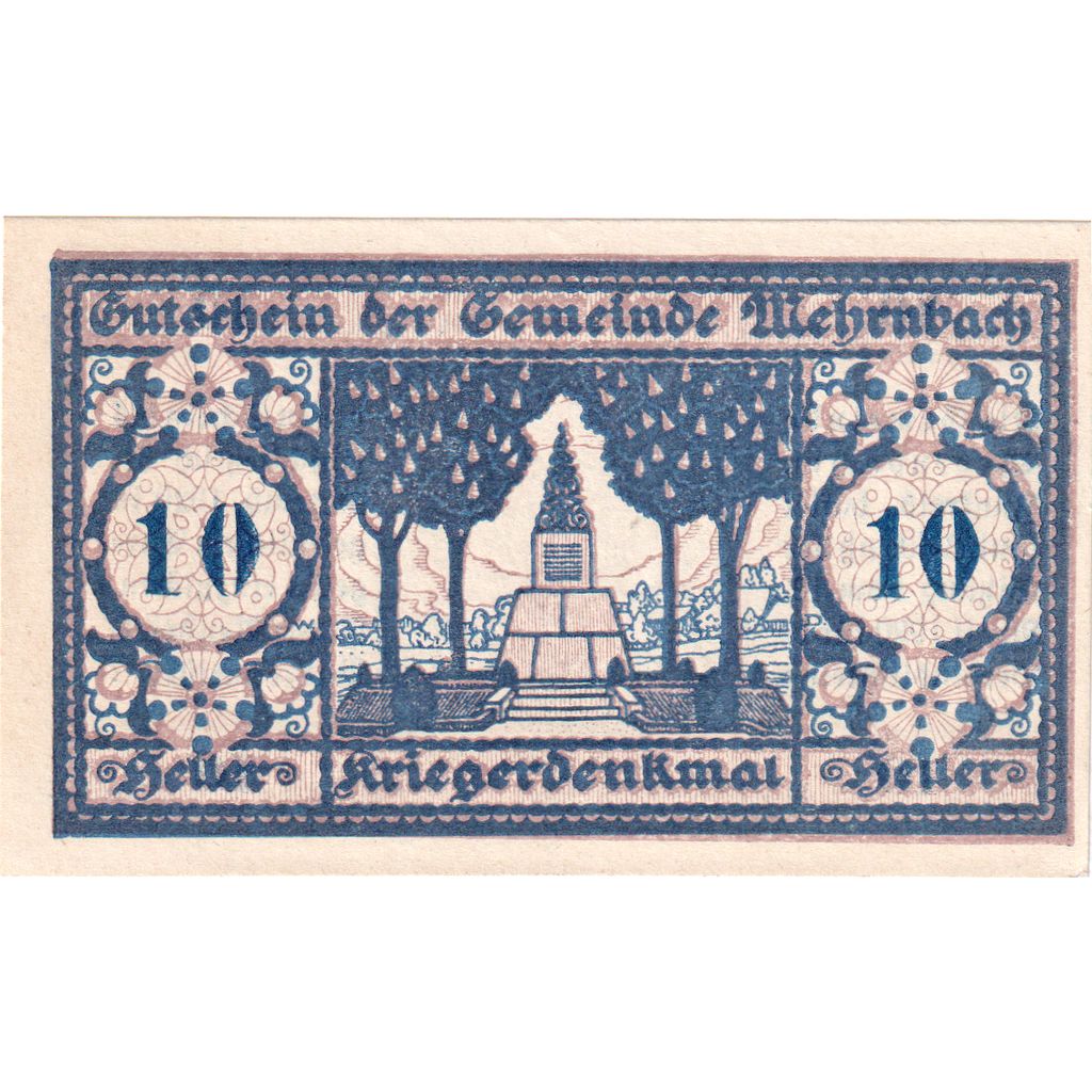 Österreich, Mehrnbach, 10 Heller, Monument 1920-12-31, UNZ-, Mehl:FS 604.1