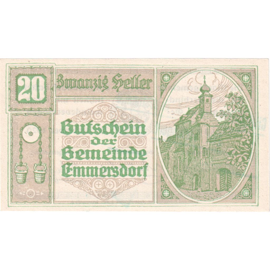 Österreich, Emmersdorf, 20 Heller, Eglise, 1920, 1920-12-31, UNZ-, Mehl:FS 171a