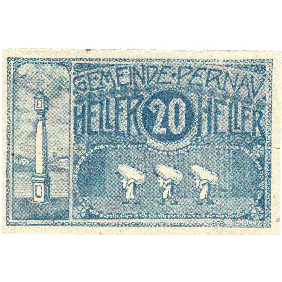 Österreich, Pernau, 20 Heller, Monument, 1920, 1920-10-31, VZ, Mehl:FS 734II