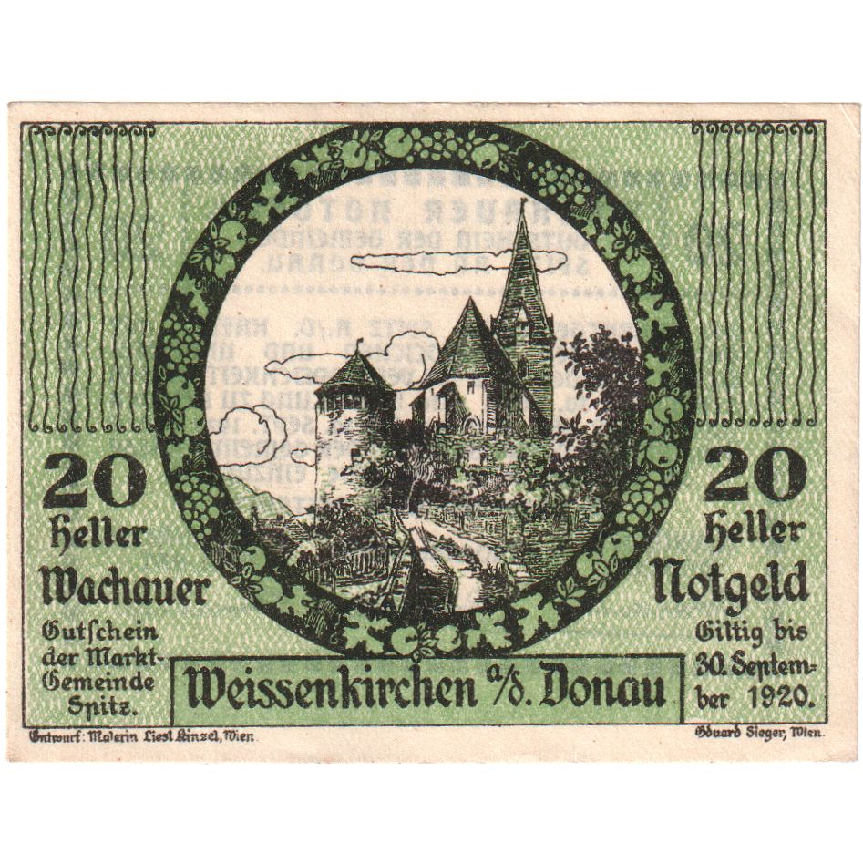 Österreich, Spitz, 20 Heller, château, 1920, 1920-09-30, UNZ-, Mehl:FS 1122