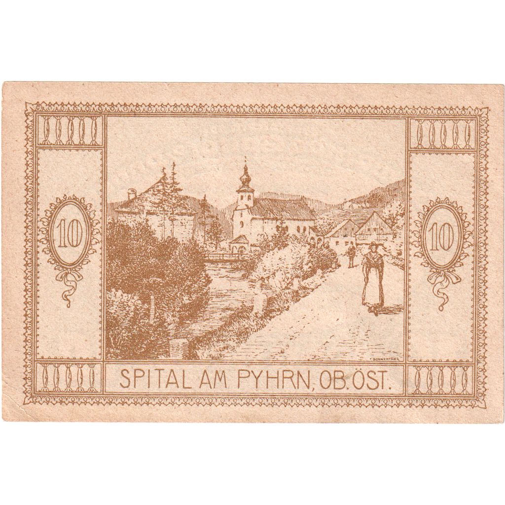 Austria, Spital am Pyhrn, 10 Heller, village 1921-03-31, UNC(63), Mehl:FS 1007Ia