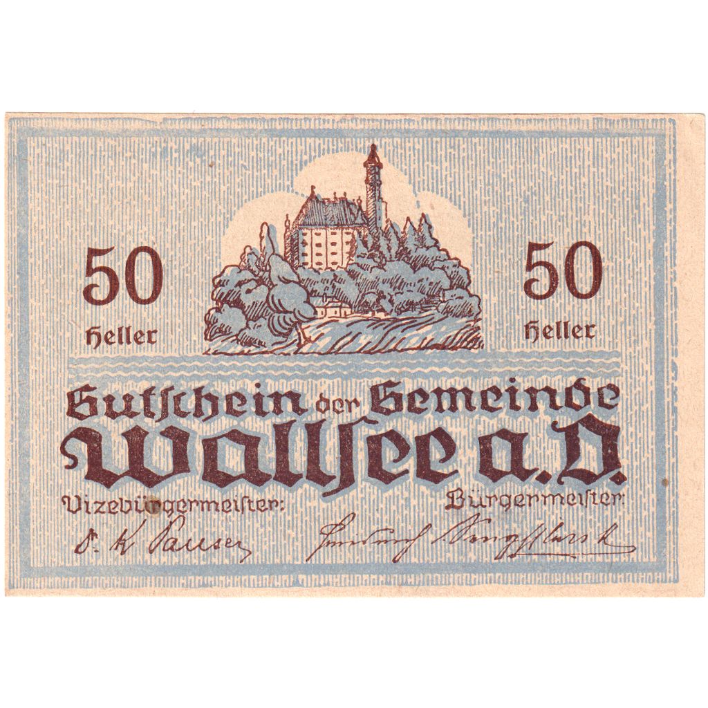 Austria, Wallsee, 50 Heller, mer, 1920, 1920-12-31, UNC(63), Mehl:FS 1137Ia