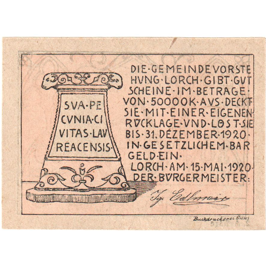 Austria, Lorch, 30 Heller, Eglise, 1920, 1920-12-31, UNC(63), Mehl:FS 564b