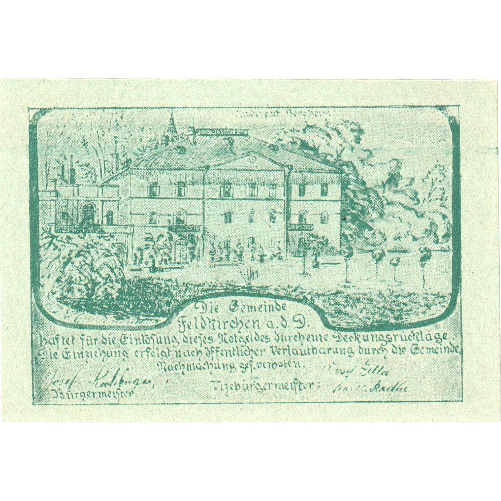 Austria, Feldkirchen, 20 Heller, Monument, 1920, SPL, Mehl:FS 197a