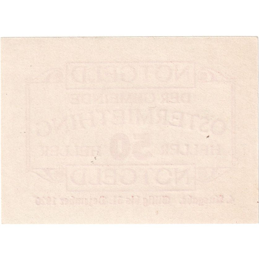 Österreich, Ostermiething, 50 Heller, château 1920-12-31, UNZ-, Mehl:FS 713IIIa