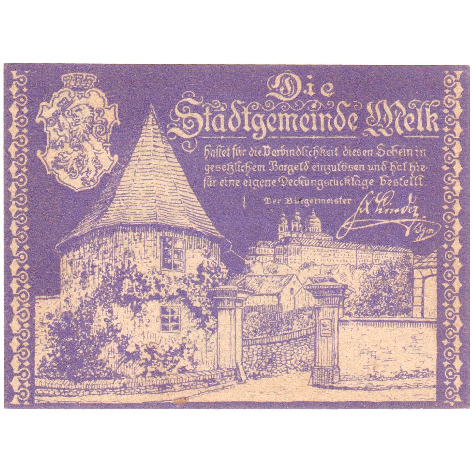 Austria, Melk, 10 Heller, château, 1920, 1920-12-31, UNC(63), Mehl:FS 605II