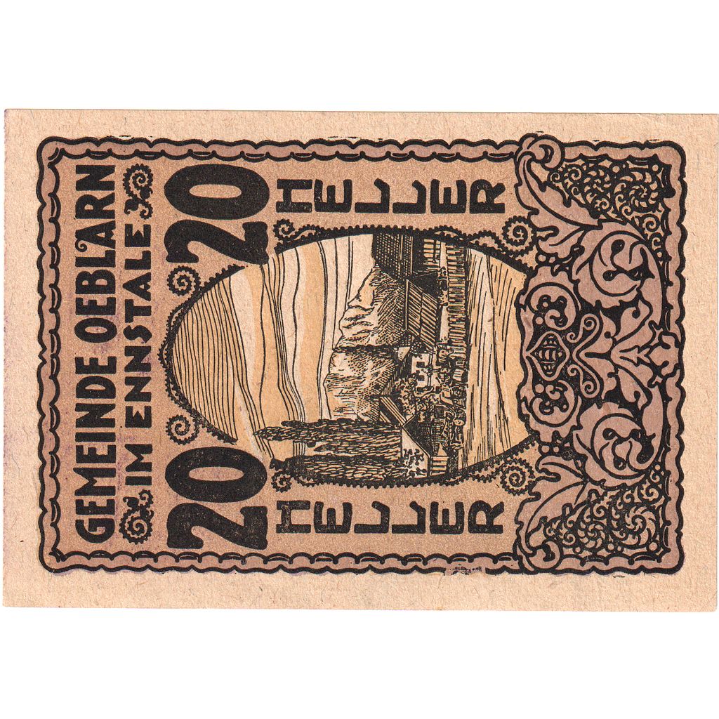 Österreich, Oeblarn, 20 Heller, village, 1920, 1920-10-31, UNZ-, Mehl:FS 700IIa