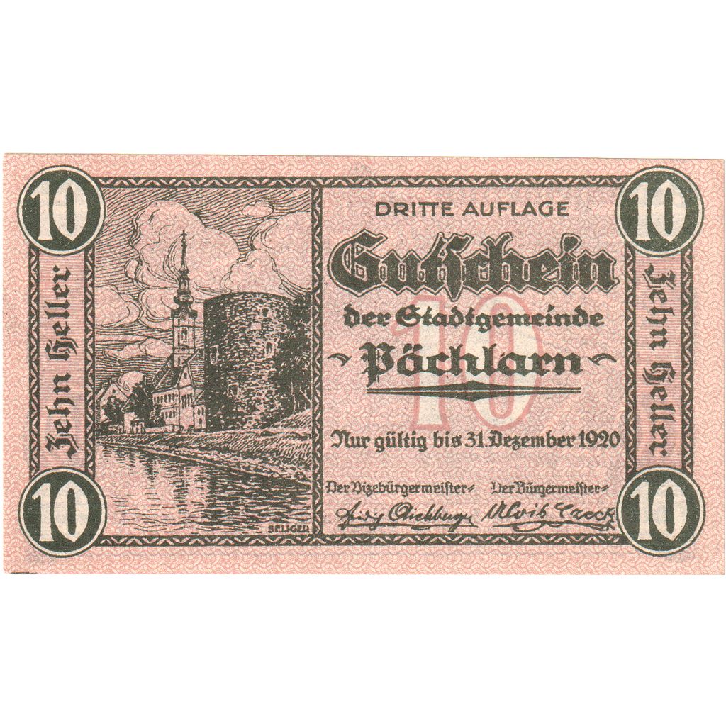 Österreich, Pochlarn, 10 Heller, 1920-12-31, UNZ-