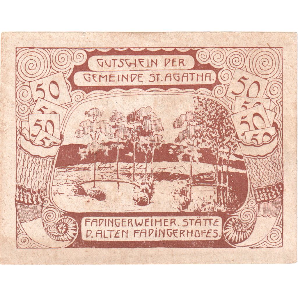 Österreich, St Agatha, 50 Heller, 1920-07-11, SS