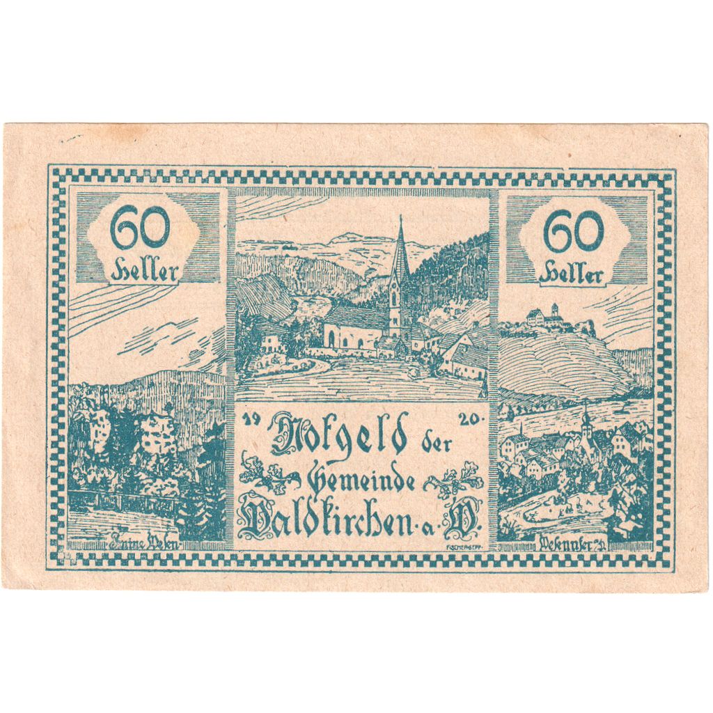 Österreich, Waldkirchen, 60 Heller, 1920-12-31, UNZ-