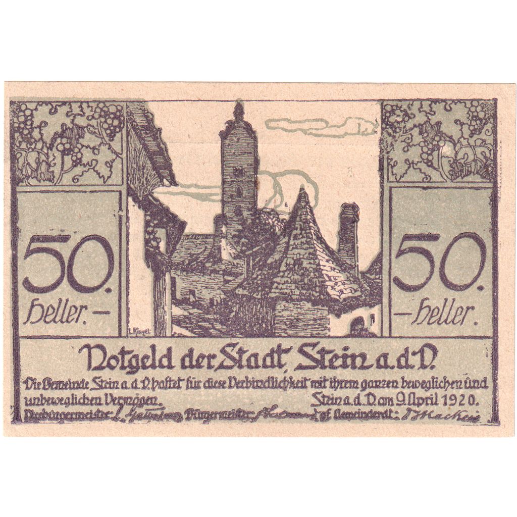 Österreich, Stein an der Donau, 50 Heller, 1920-09-30, UNZ-