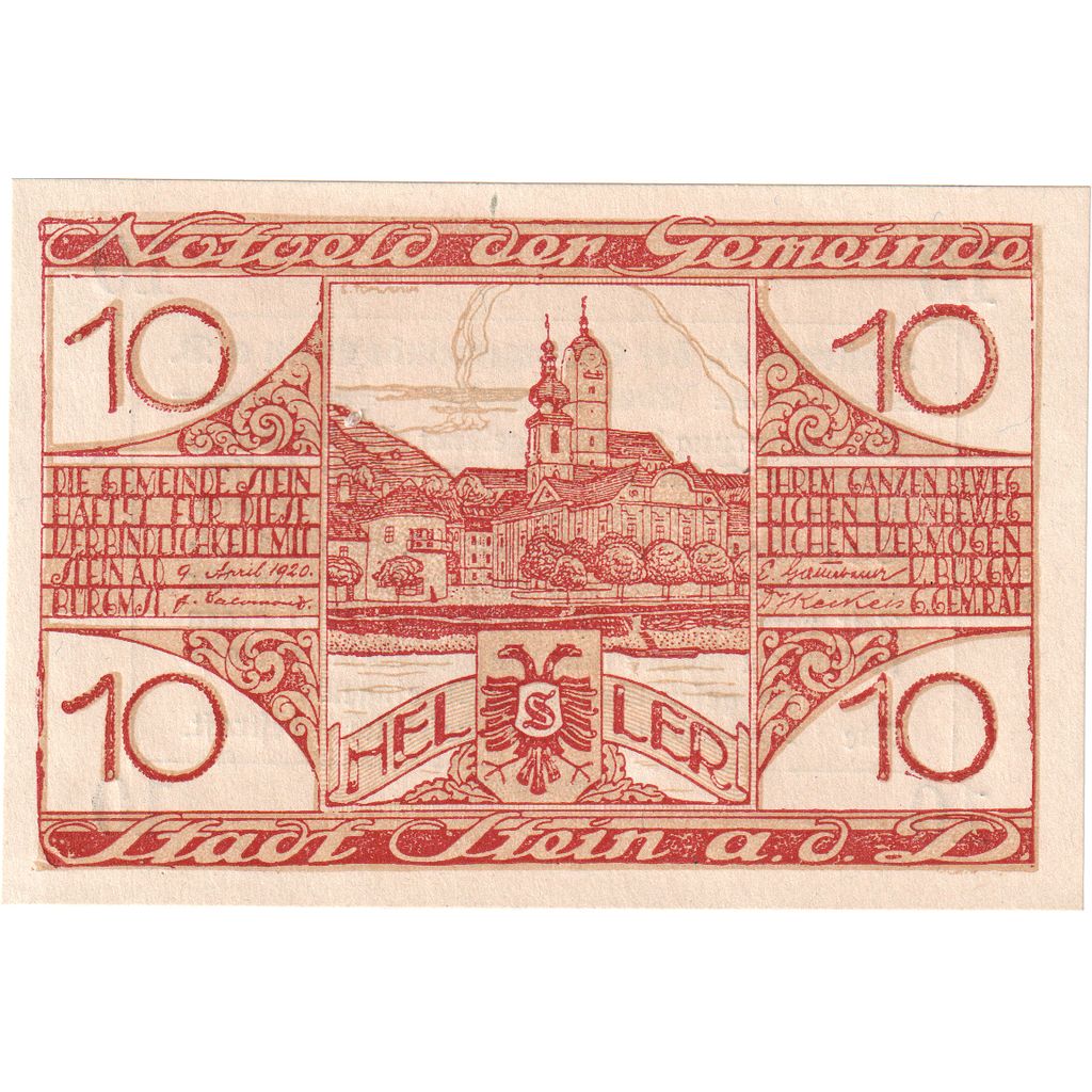 Österreich, Stein an der Donau, 10 Heller, 1920-09-30, UNZ-