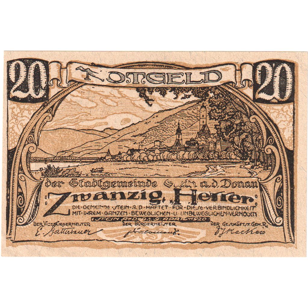 Österreich, Stein an der Donau, 20 Heller, 1920-09-30, UNZ-