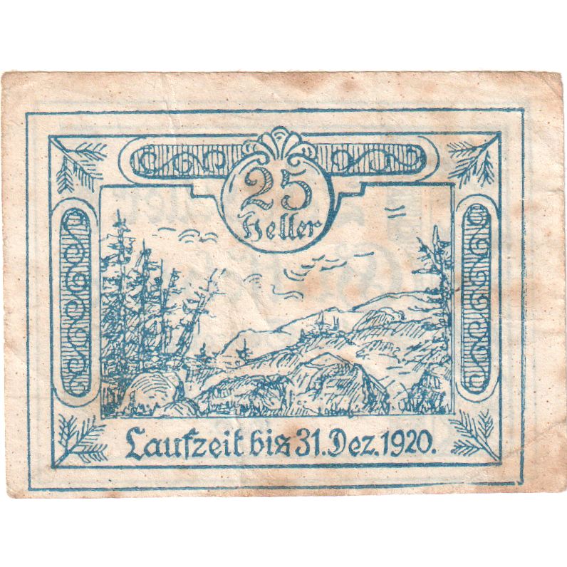 Österreich, Schwarzenberg, 25 Heller, 1920-12-31, S