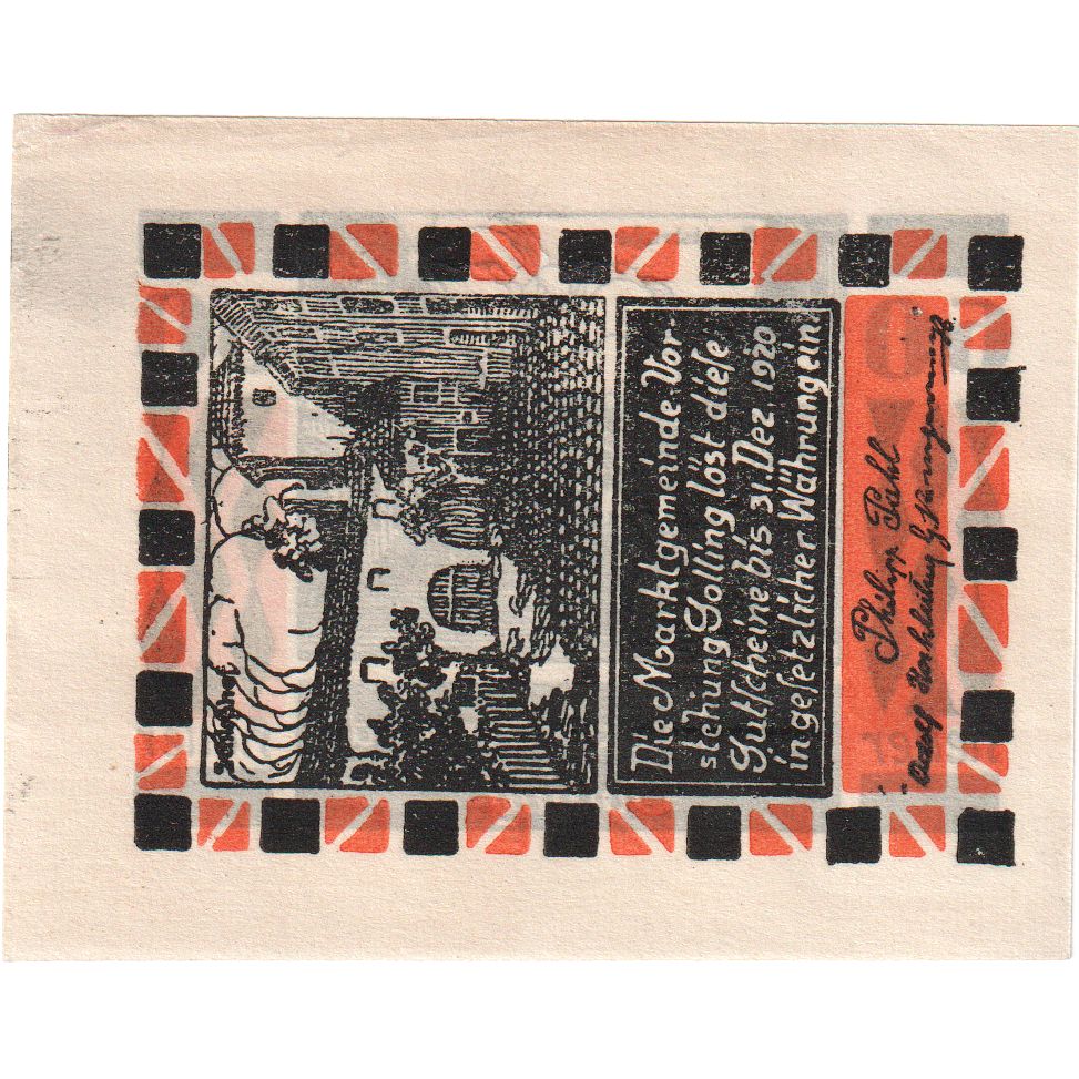 Österreich, Golling, 60 Heller, 1920-12-31, VZ