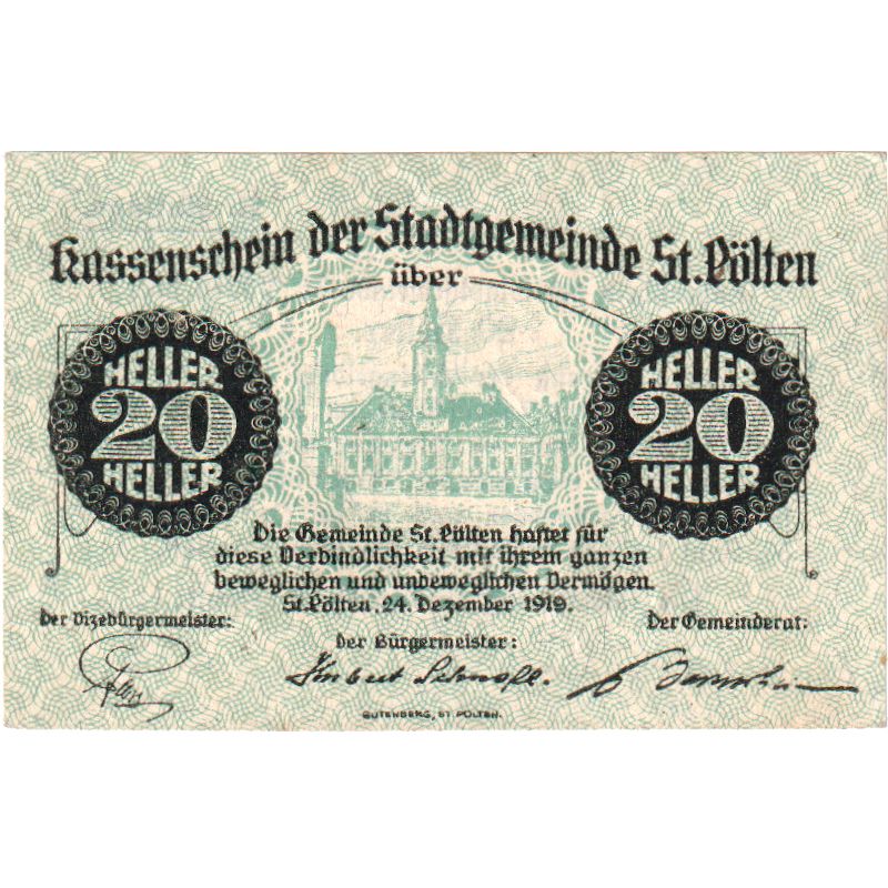 Österreich, St Pölten, 20 Heller, 1920-06-30, UNZ-