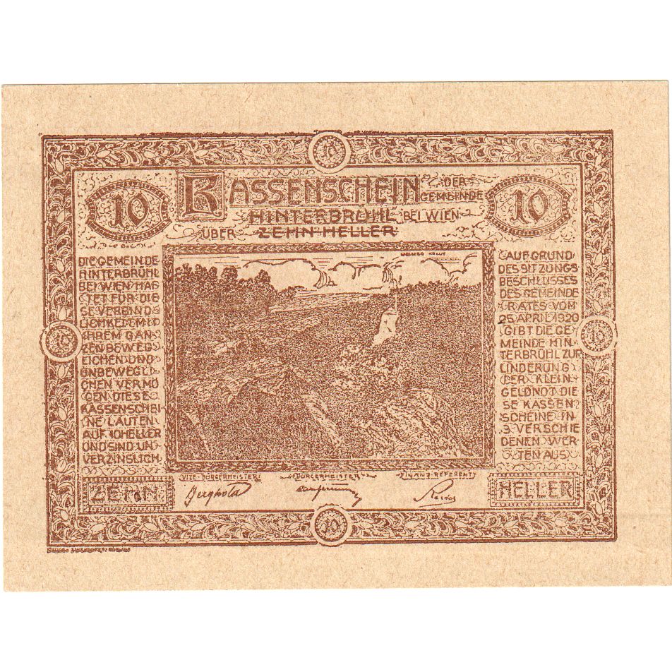 Österreich, Hinterbrühl, 10 Heller, 1920-07-31, UNZ-