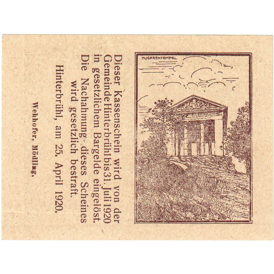 Österreich, Hinterbrühl, 10 Heller, 1920-07-31, UNZ-